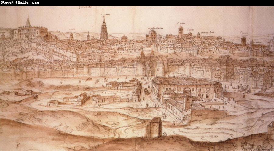 Anton van den Wyngaerde View of Toledo
